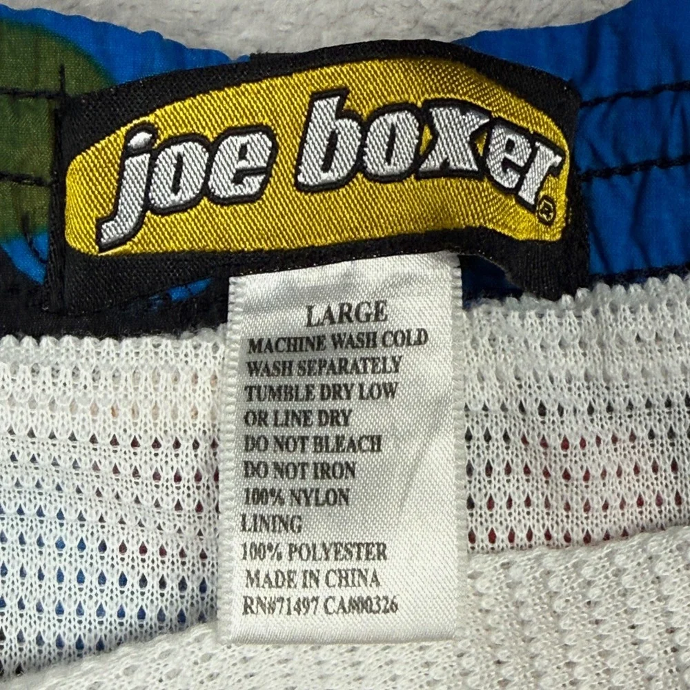 Joe Boxer‎ Swim Trunks Mens Large Multicolor Geometric Print Mesh Lined Shorts